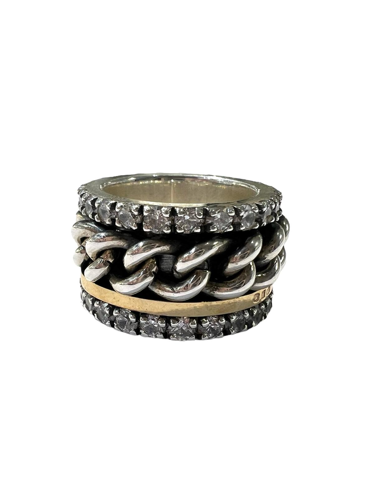 Anti-Stress Ring/Wedding Ring in Silver and Gold
