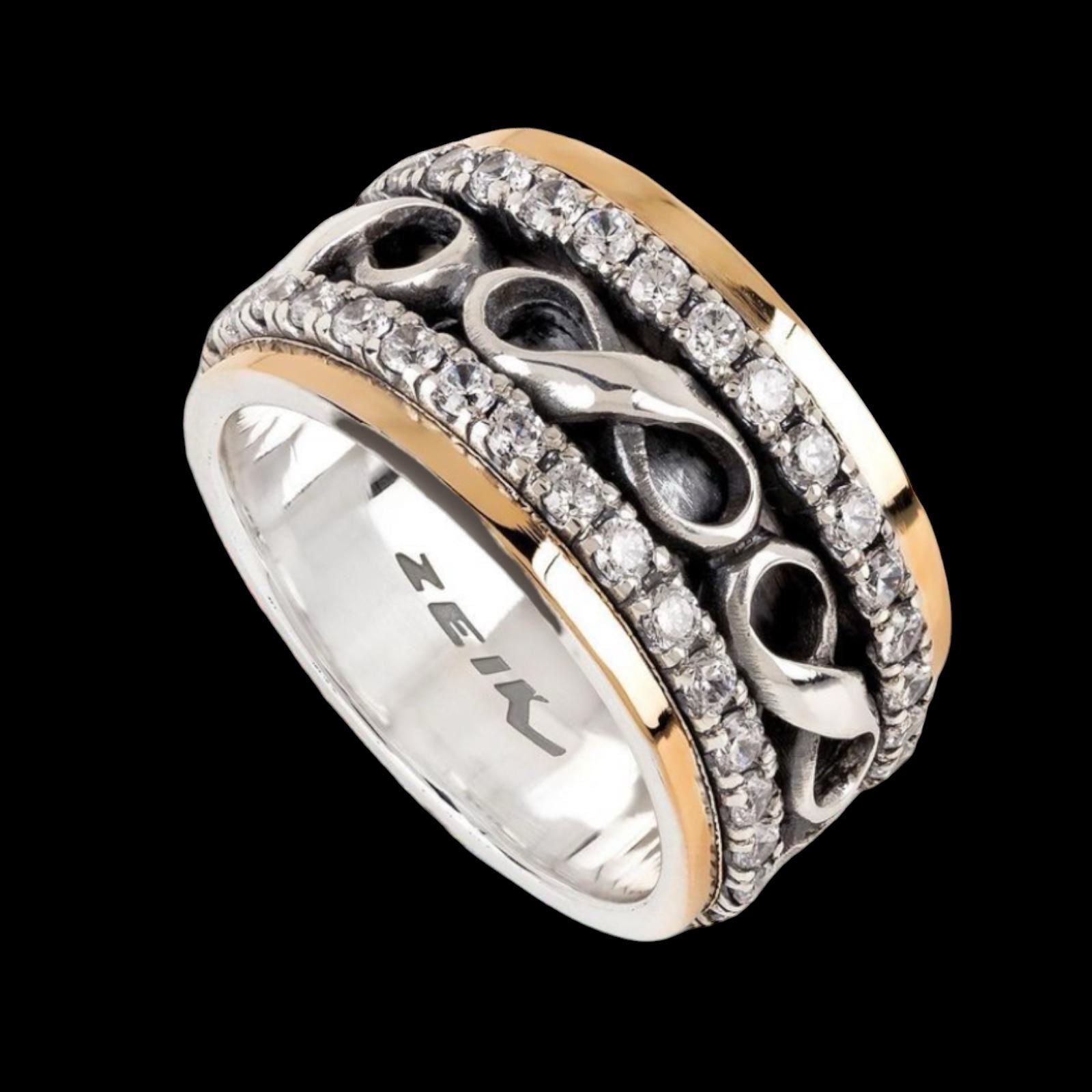 Anti-Stress Infinity Ring/Wedding Ring in Silver and Gold