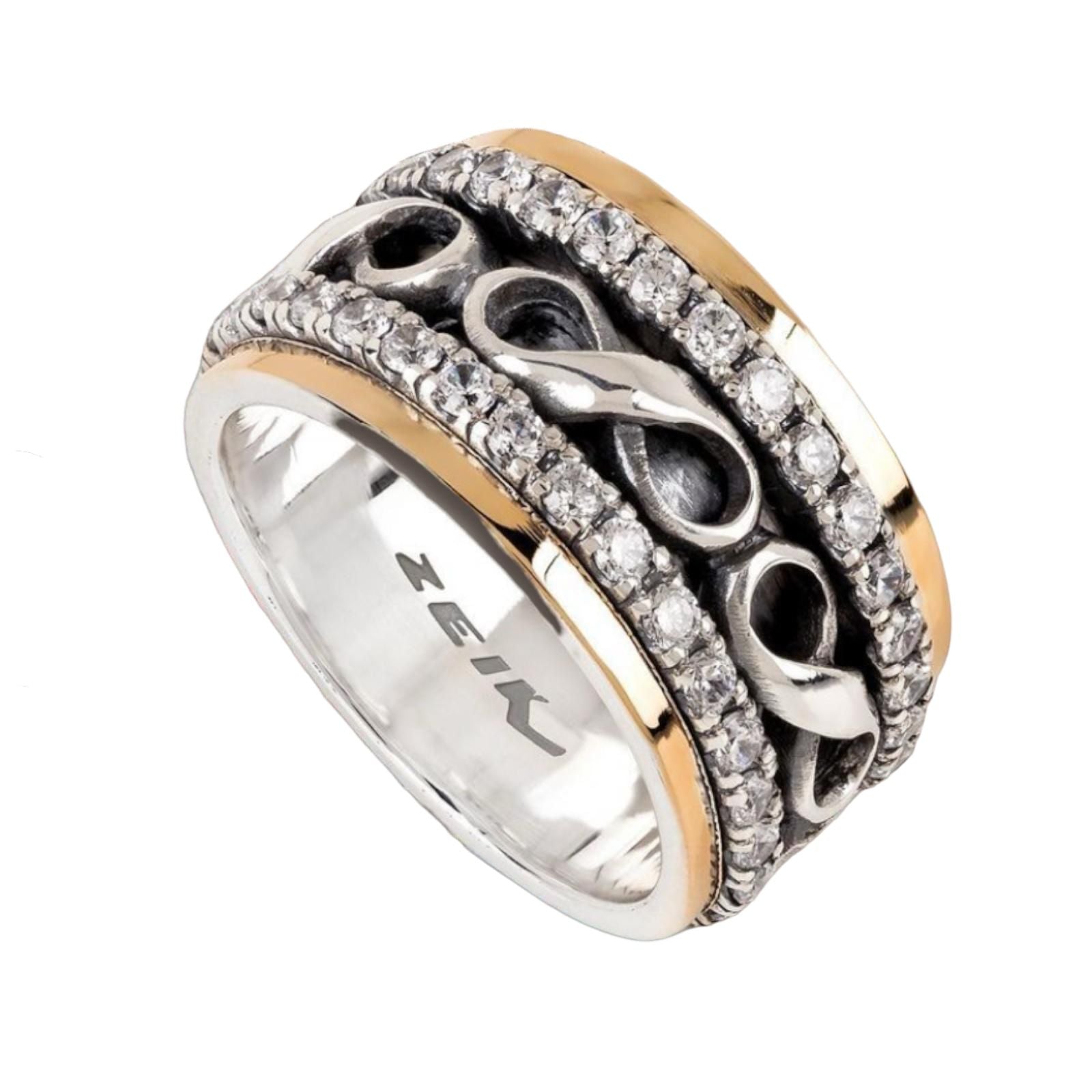 Anti-Stress Infinity Ring/Wedding Ring in Silver and Gold