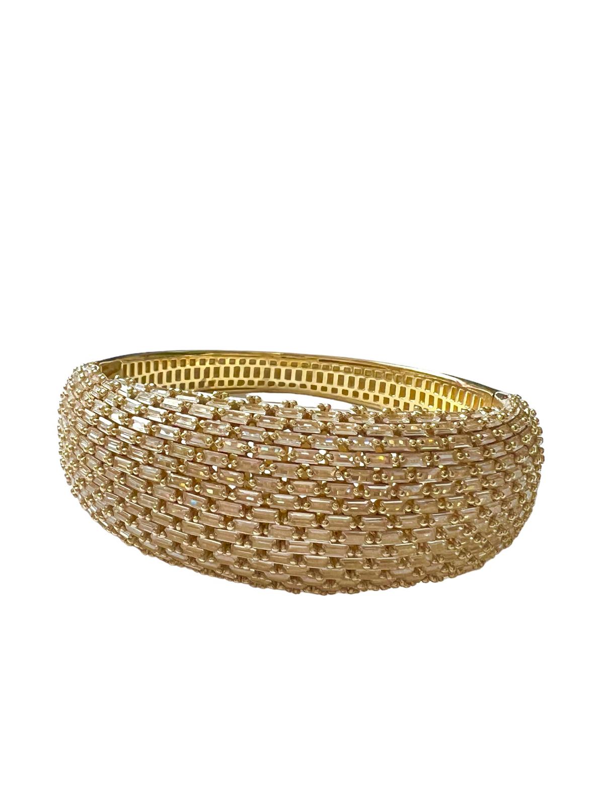 Slave Bracelet / Baguette Bracelet in Gold-Plated Silver
