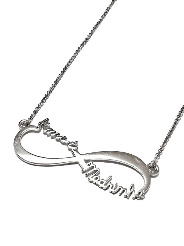 Colar Infinito "Amo-te Madrinha" em Prata
