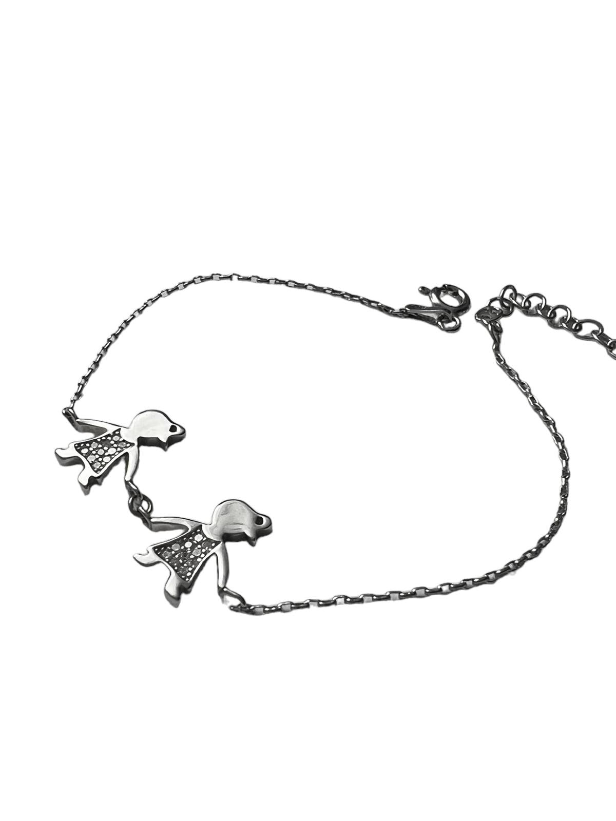 Pulseira Meninas em Prata