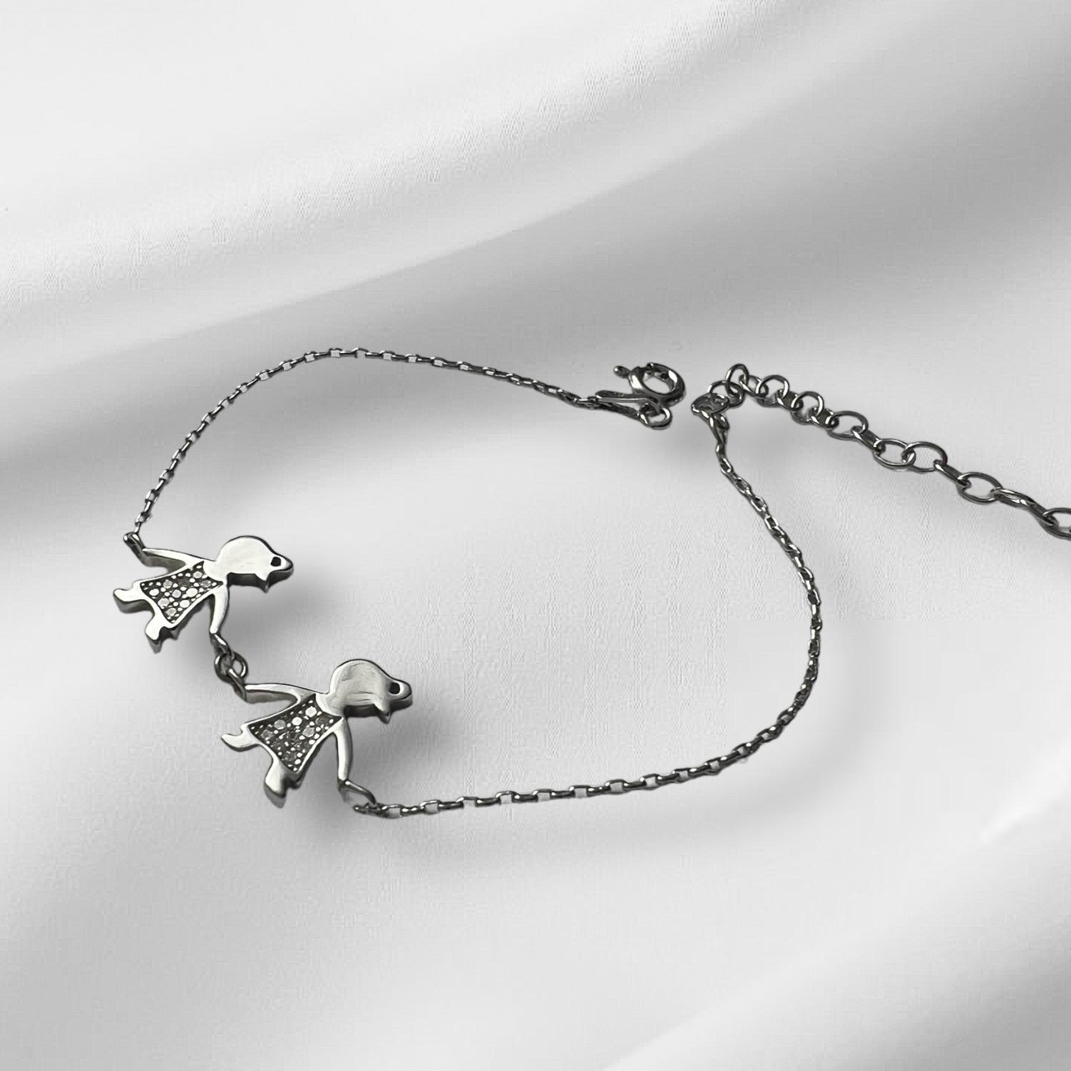 Pulseira Meninas em Prata
