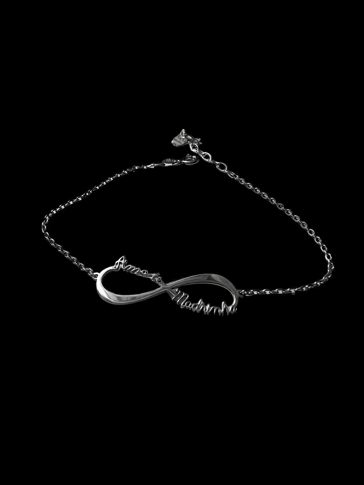 Pulseira Infinito "Amo-te Madrinha" em Prata