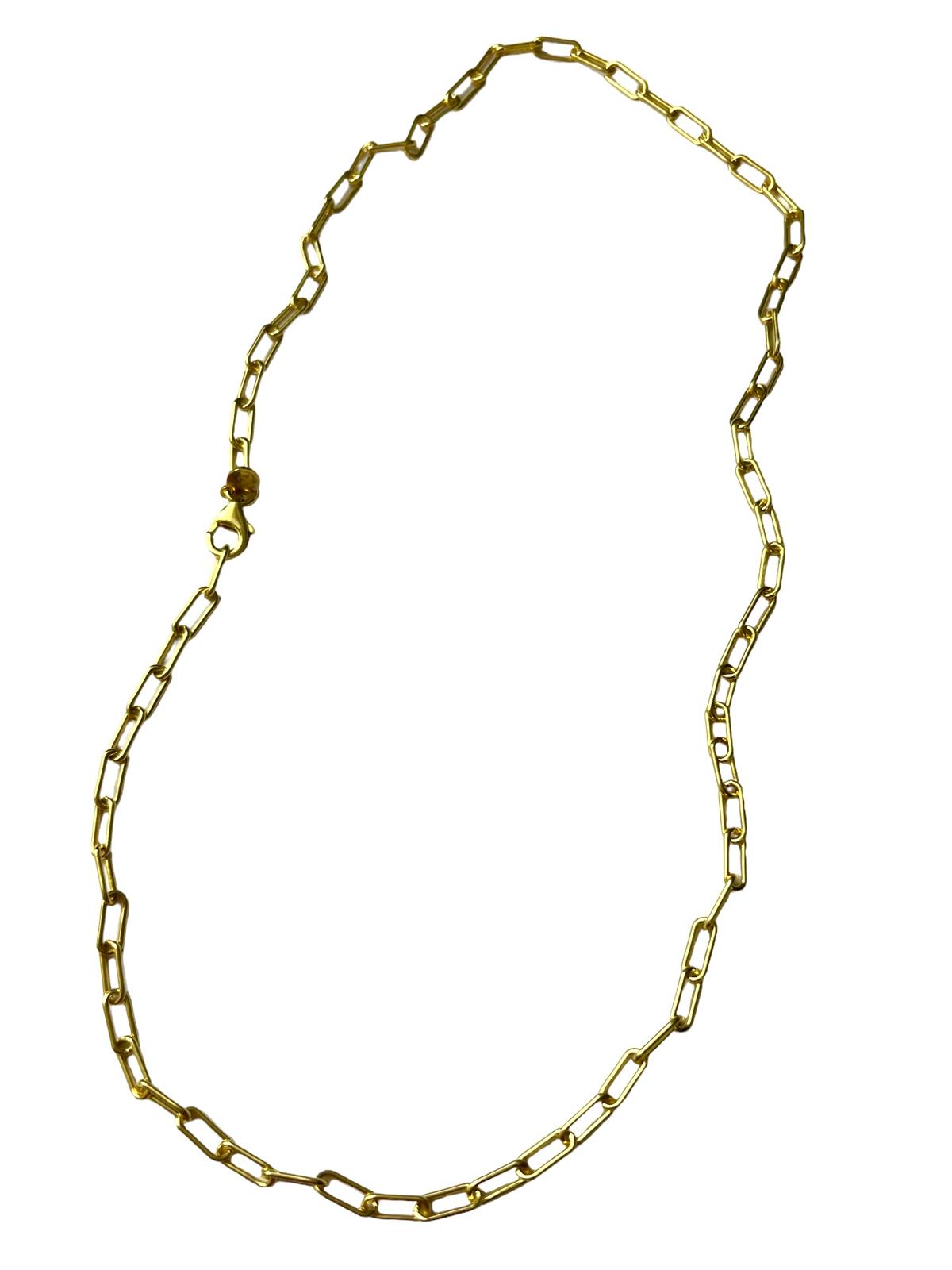 Gold-plated silver chain necklace