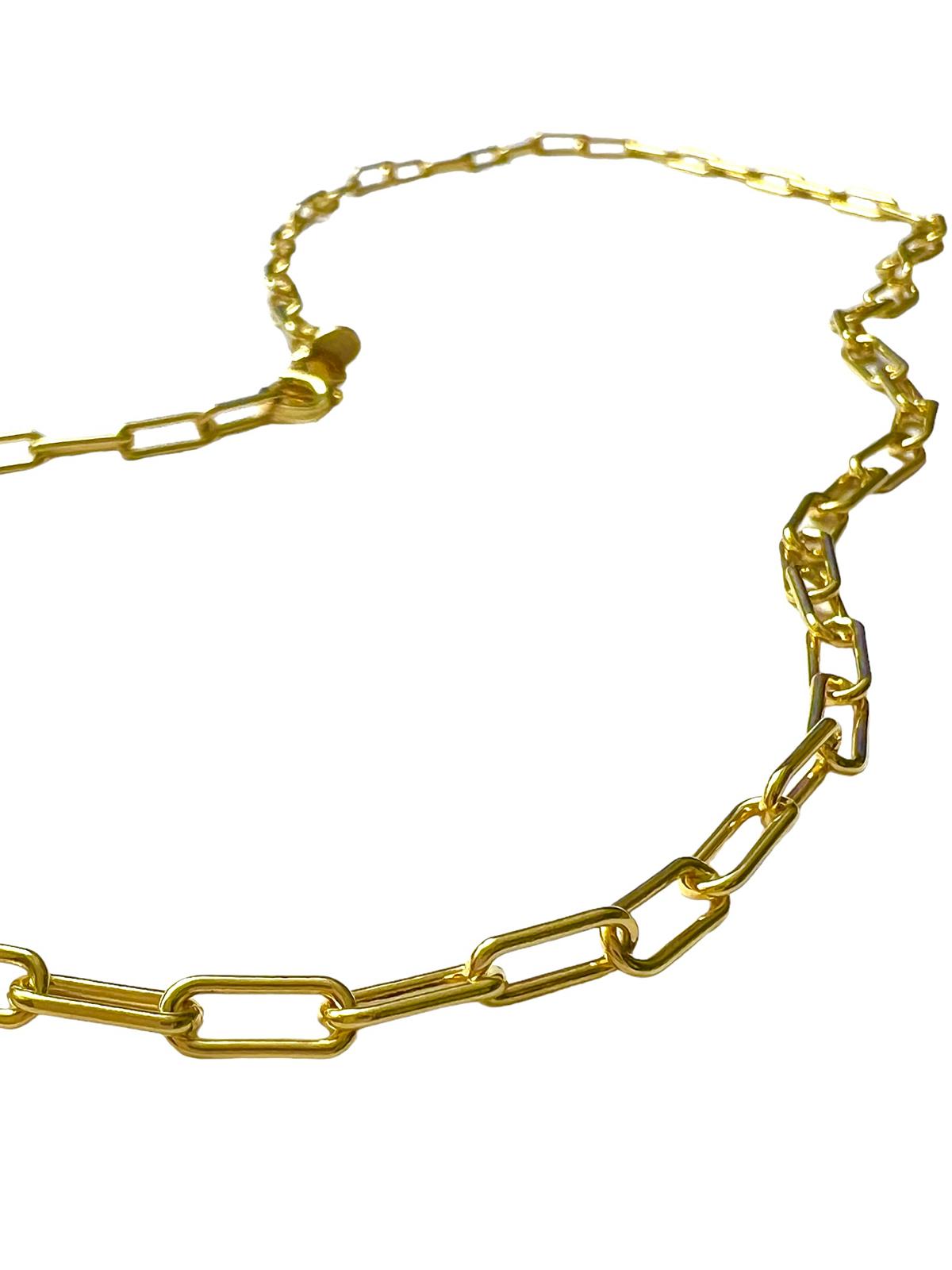 Gold-plated silver chain necklace