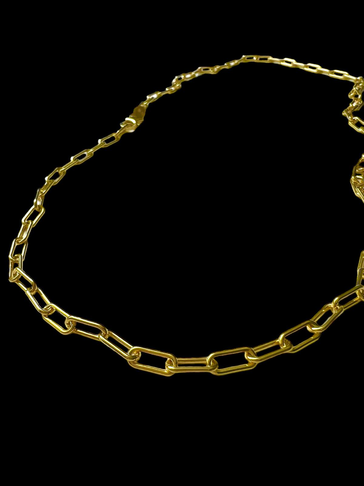Gold-plated silver chain necklace