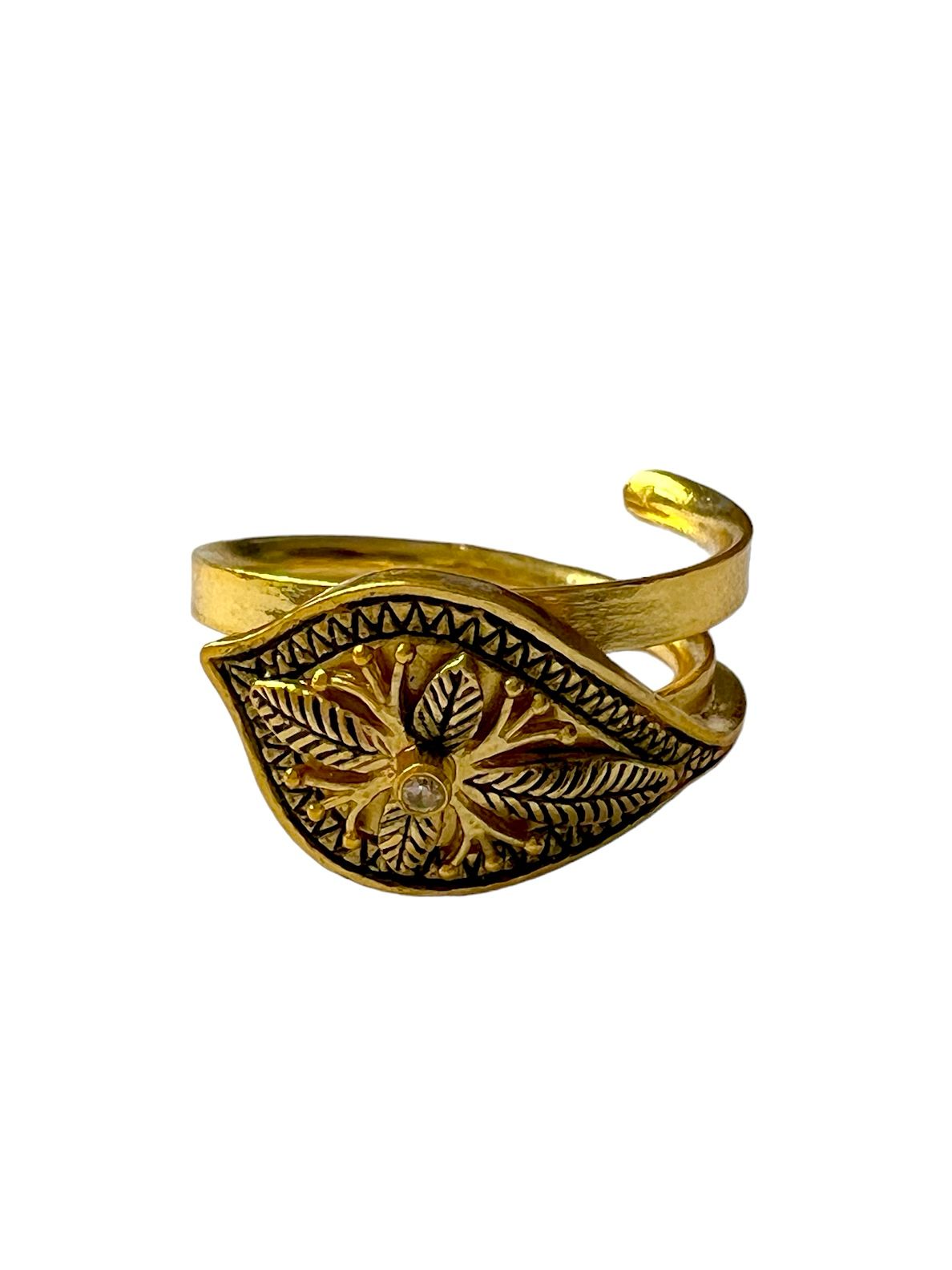 Baroque Ring in Gold Plated Silver