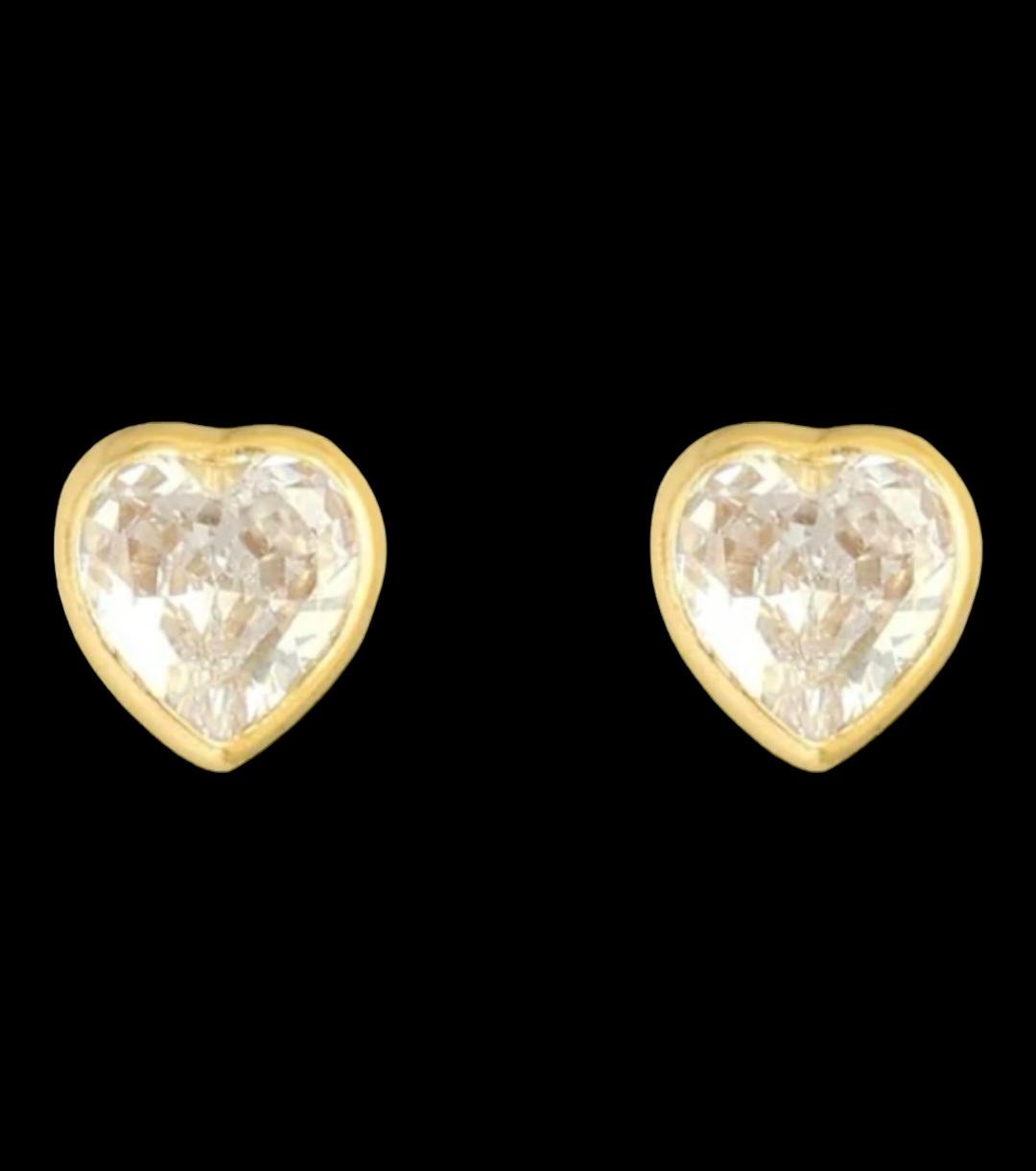 Gold Heart Earrings
