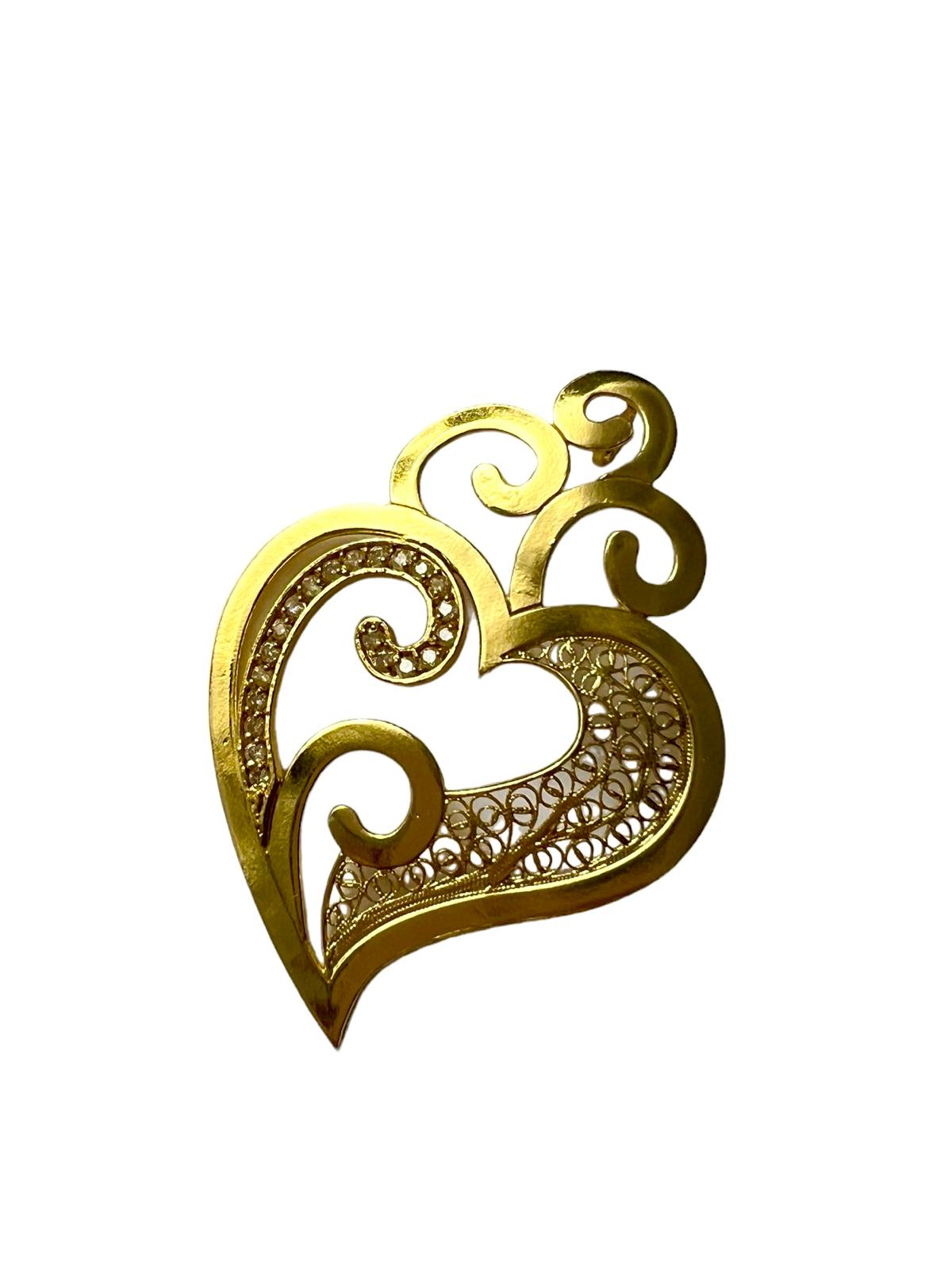 Heart of Viana Medal in Gold Plated Silver