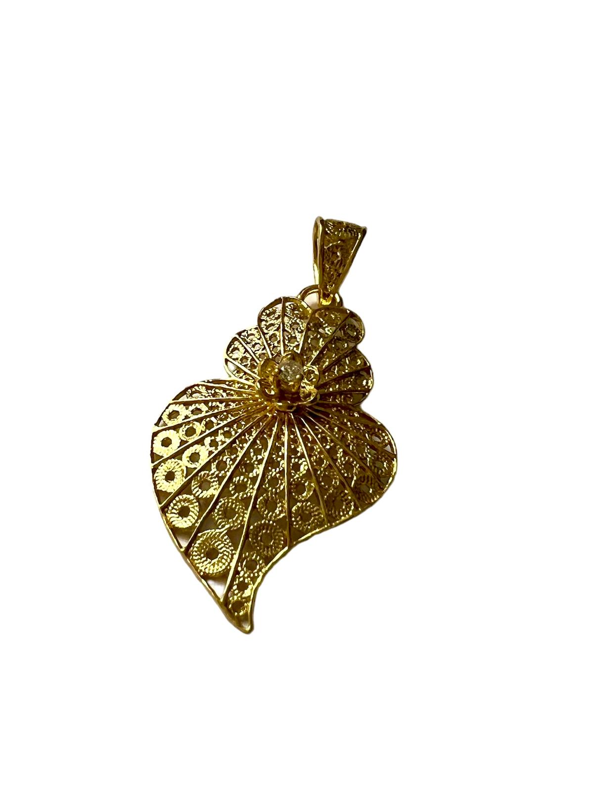 Heart of Viana Medal in Gold Plated Silver