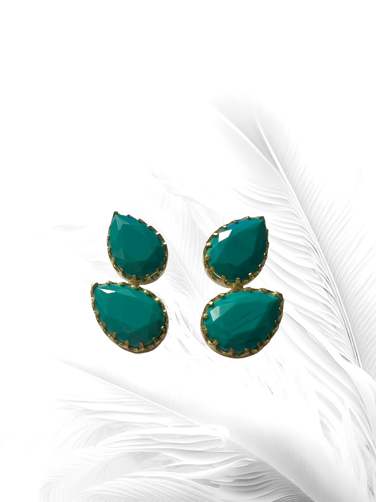 Gold Plated Silver Drop Earrings