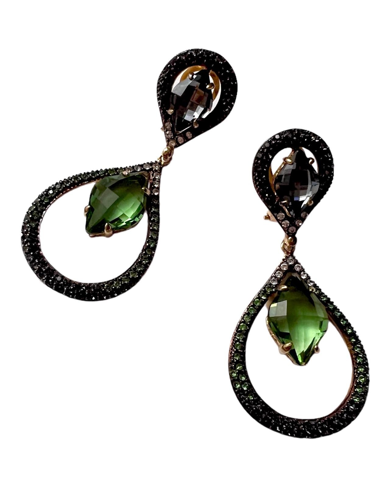 Green Drop Earrings