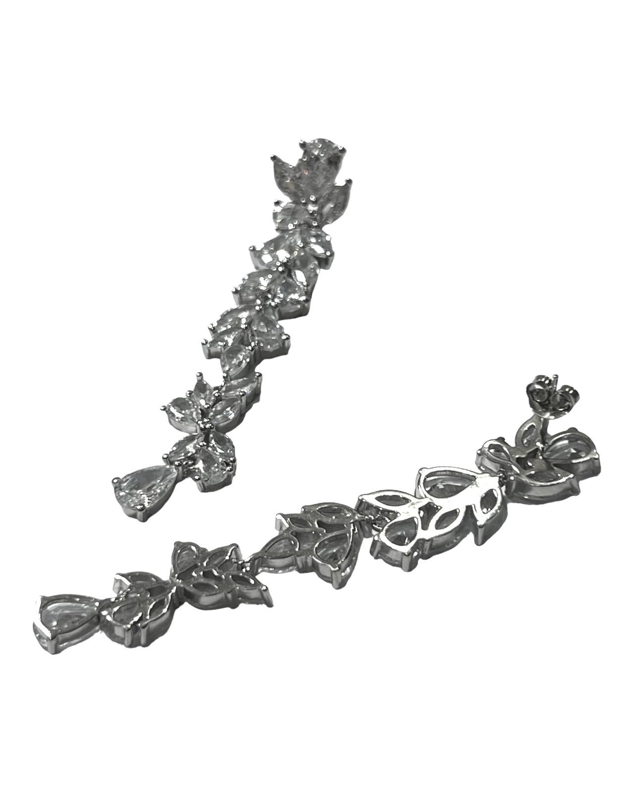 Silver Flower Earrings