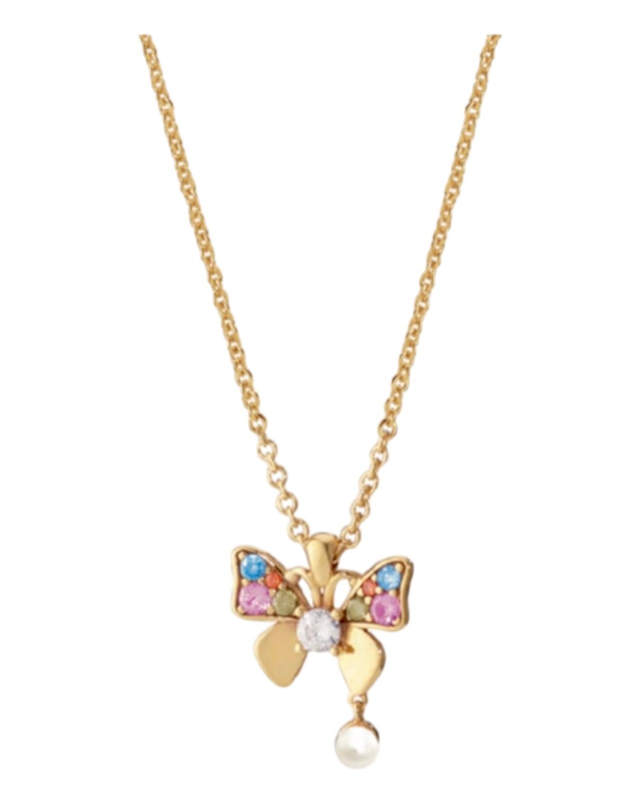Butterfly Necklace in Gold-Plated Silver