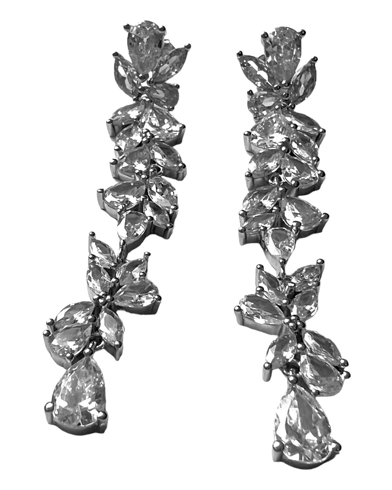 Silver Flower Earrings