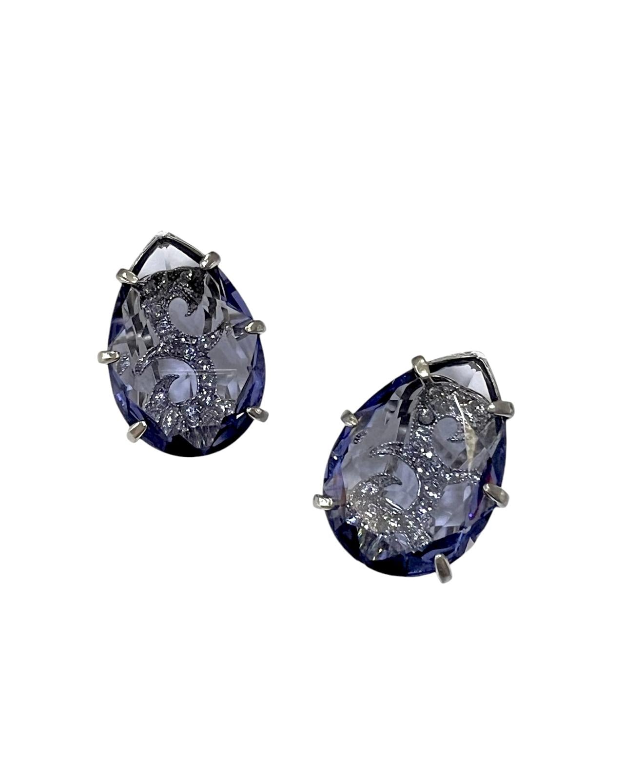 Brincos Gotas Lilás