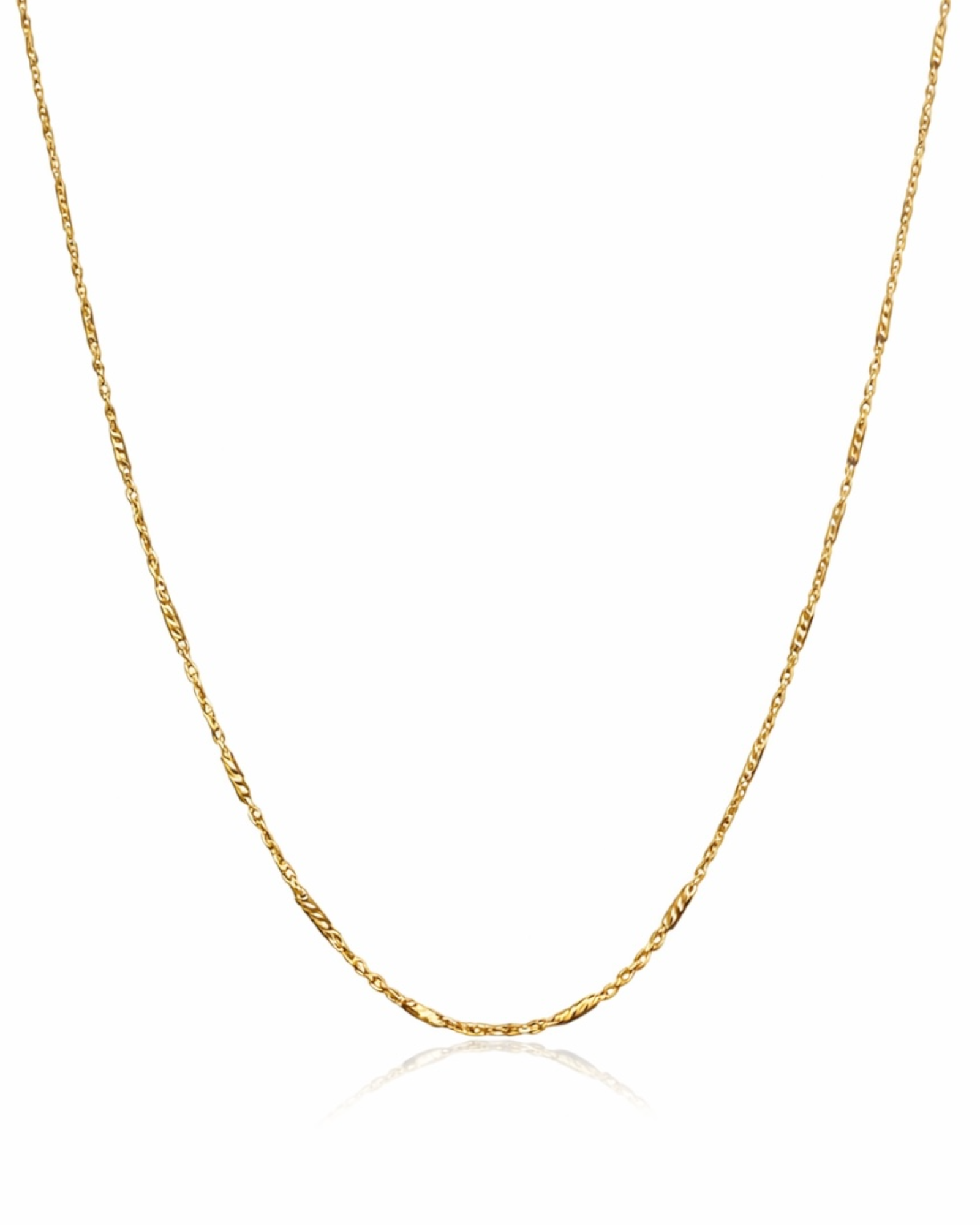 Colar Minimalista em Prata Dourada – 83cm