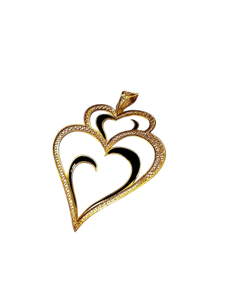 Heart of Viana Medal 22 With Black Enamel