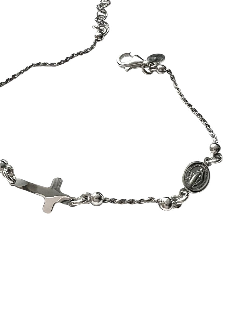 Pulseira Cruz em Prata