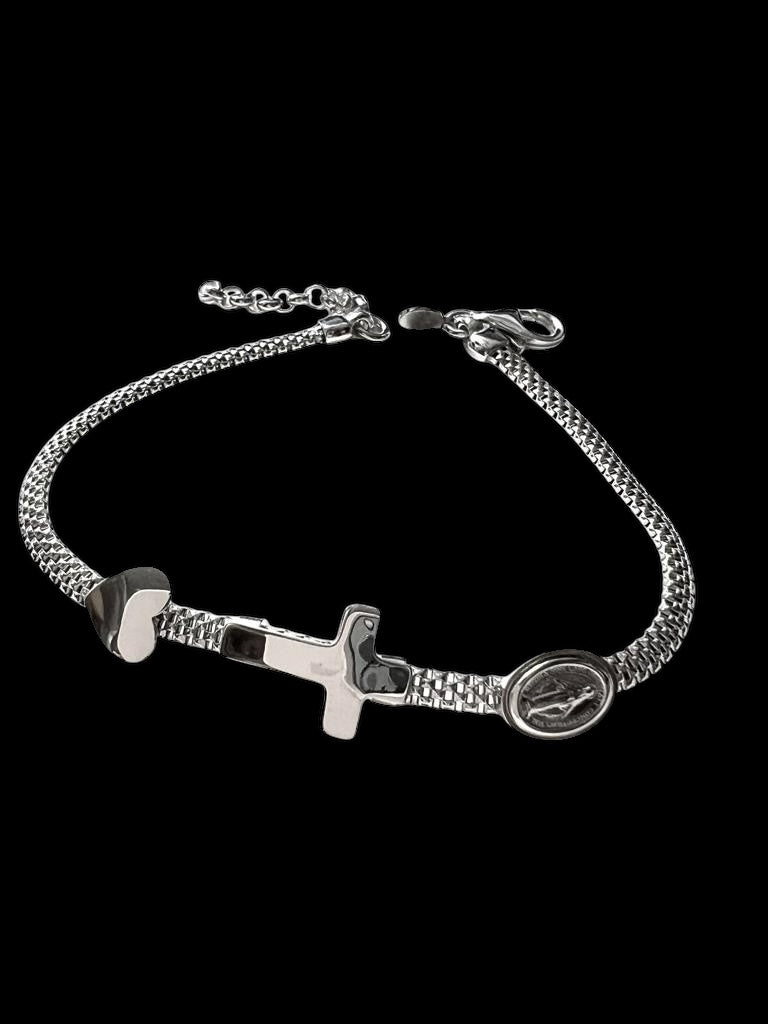 Silver Cross Bracelet