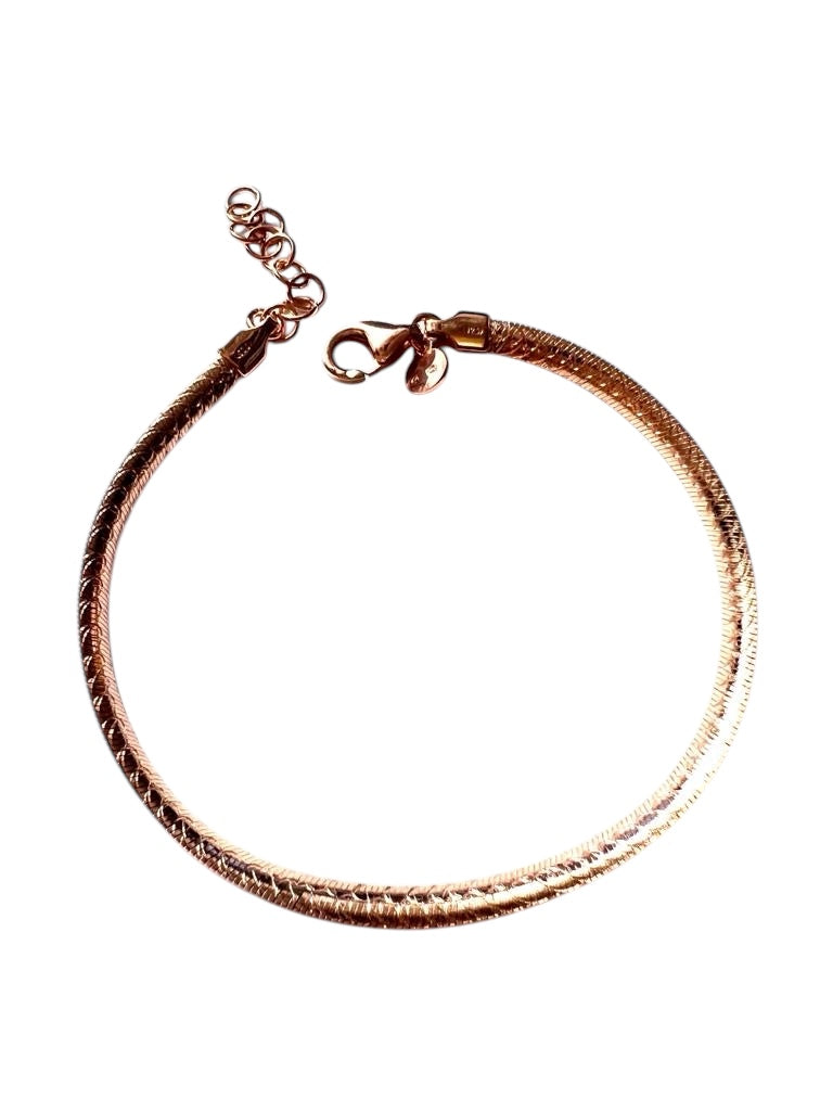 Pulseira Simples em Prata Rosa