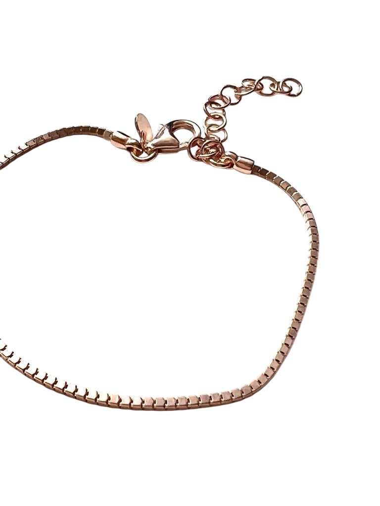 Simple Rose Silver Bracelet