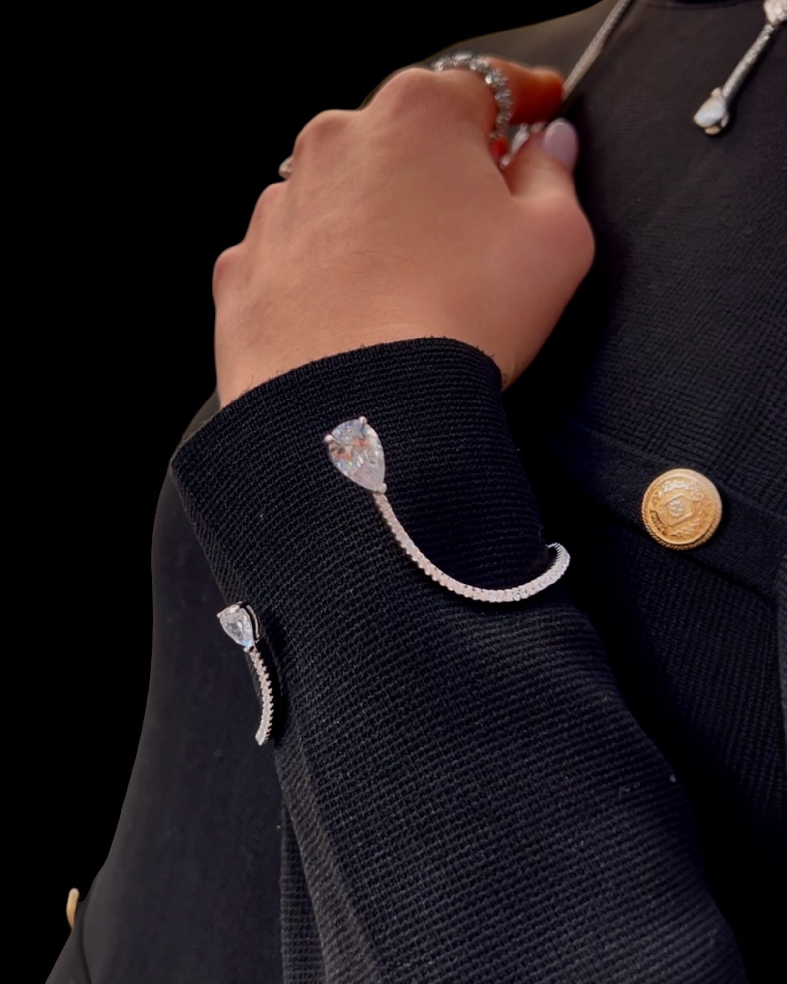 Silver Drop Bracelet / Slave Bracelet