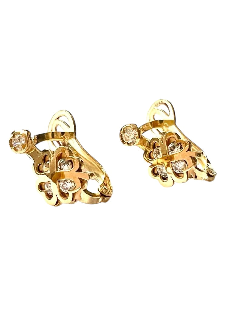 Brincos Trevos de Criança em Ouro 19kl