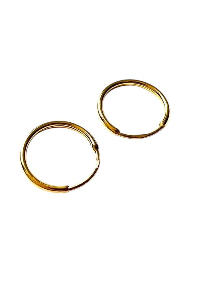 19k Gold Hoops