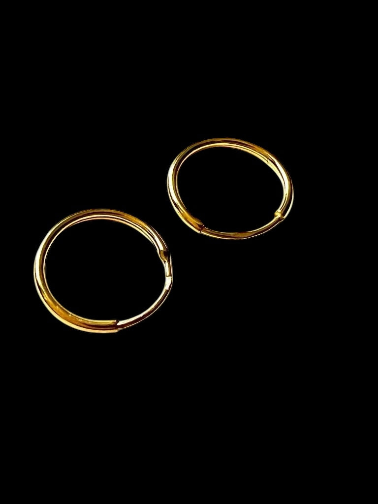 19k Gold Hoops