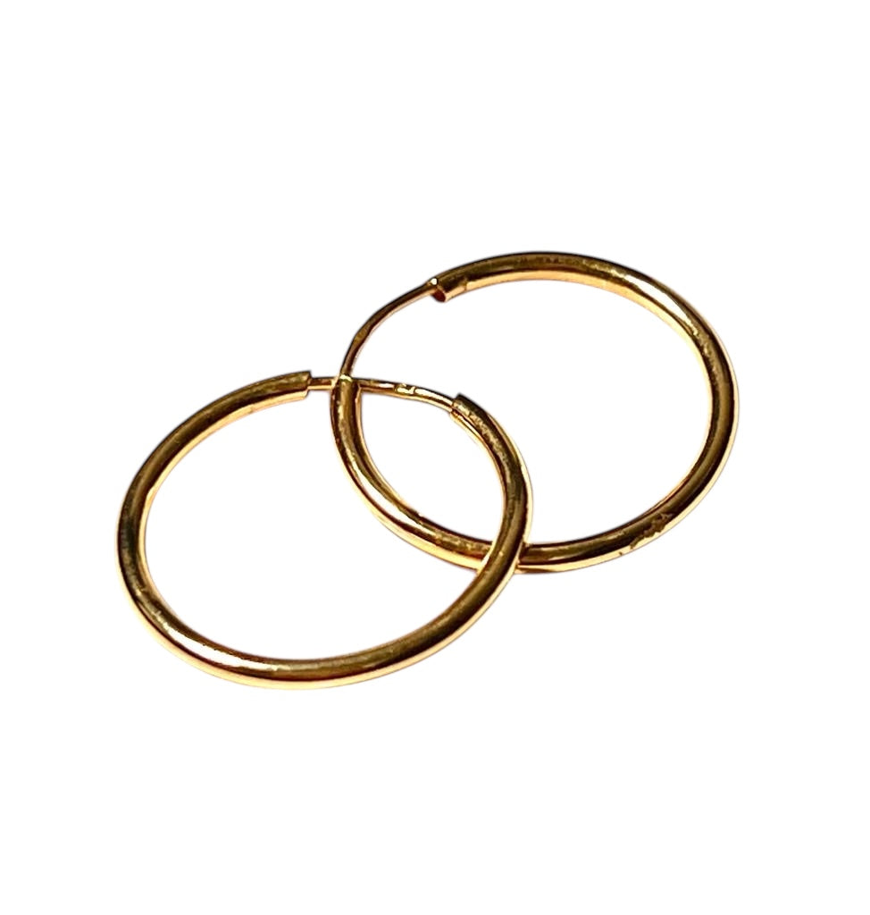 Yellow Gold Hoops