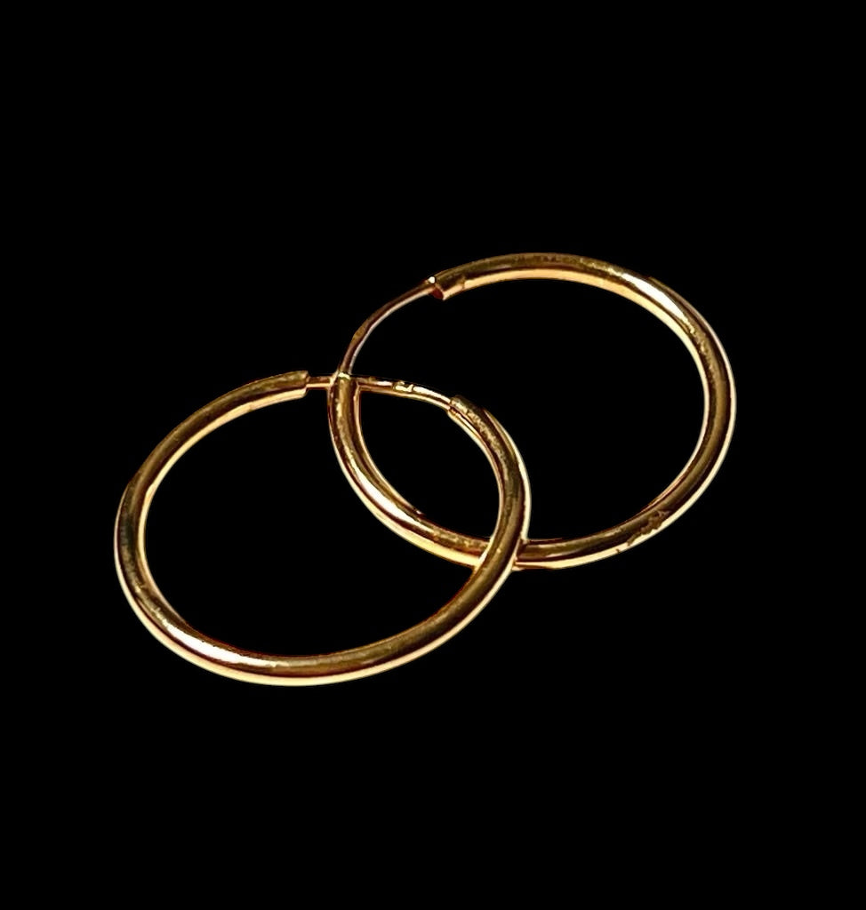 Yellow Gold Hoops