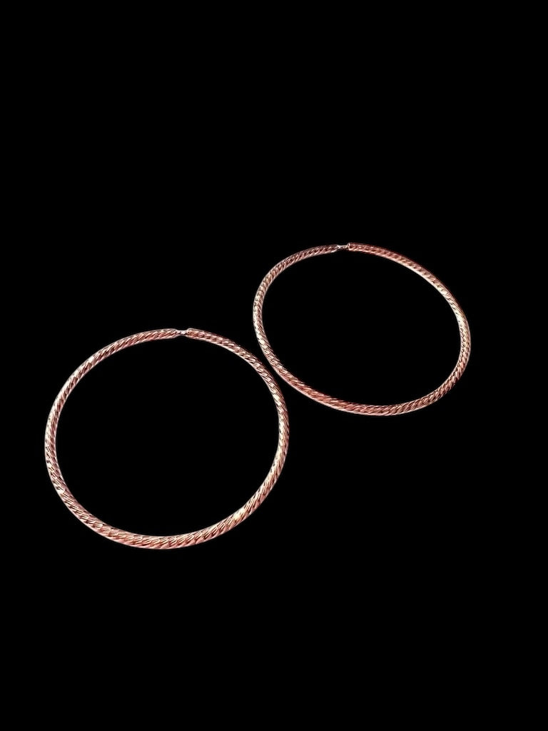 Argolas em Prata Rosa