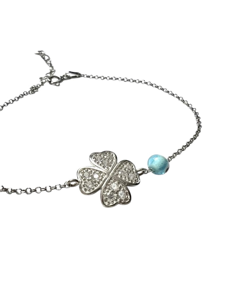 Silver Clover Bracelet
