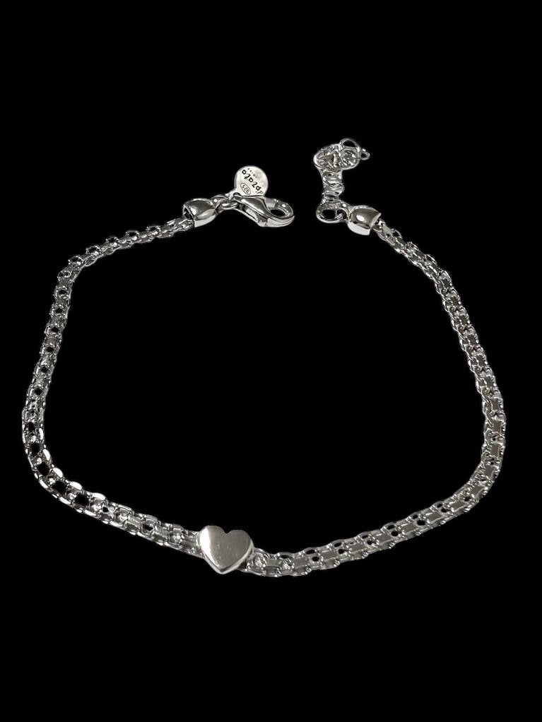 Pulseira Coração em Prata