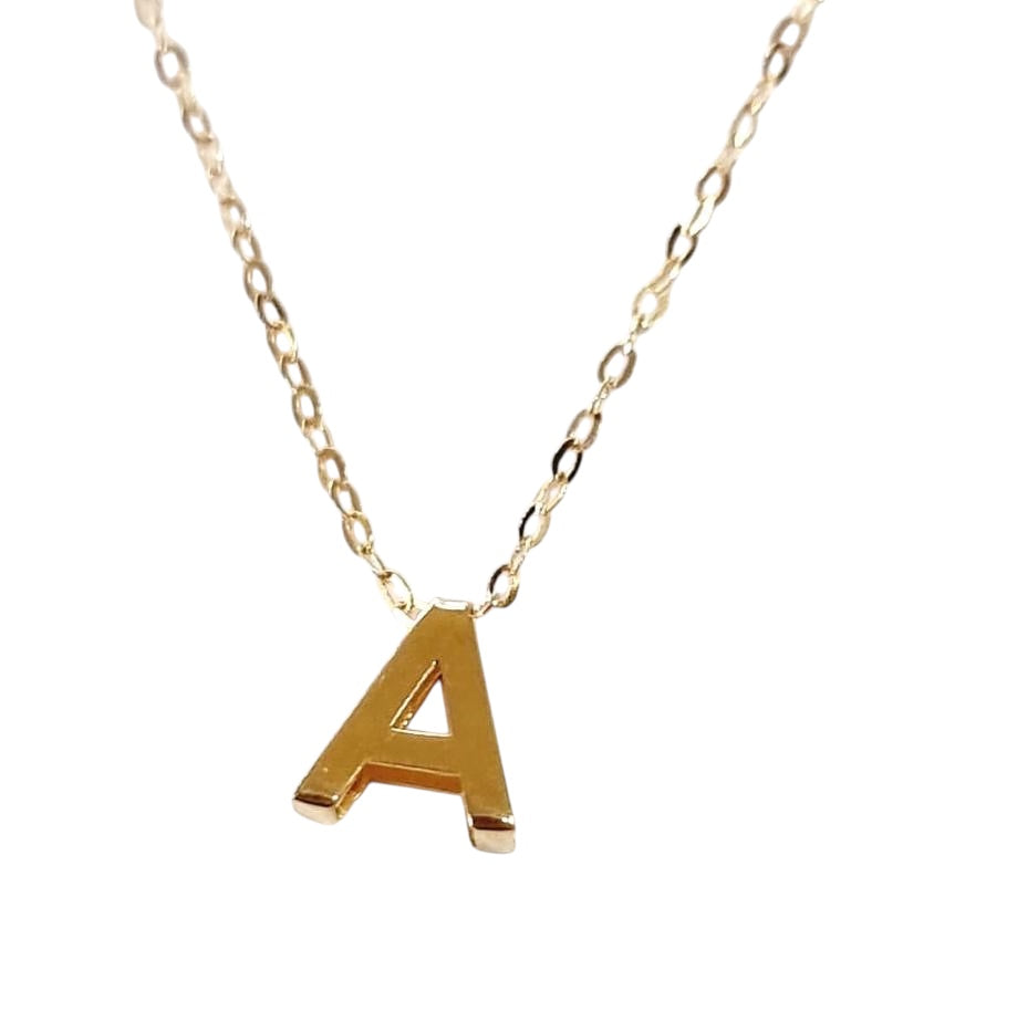 Gold Letter A Necklace