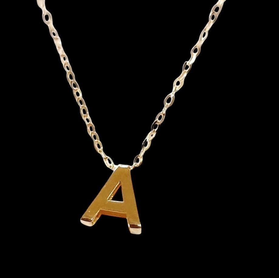 Gold Letter A Necklace
