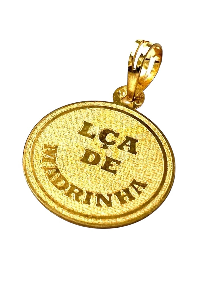 Medalha Lça de Madrinha em Ouro 19kl