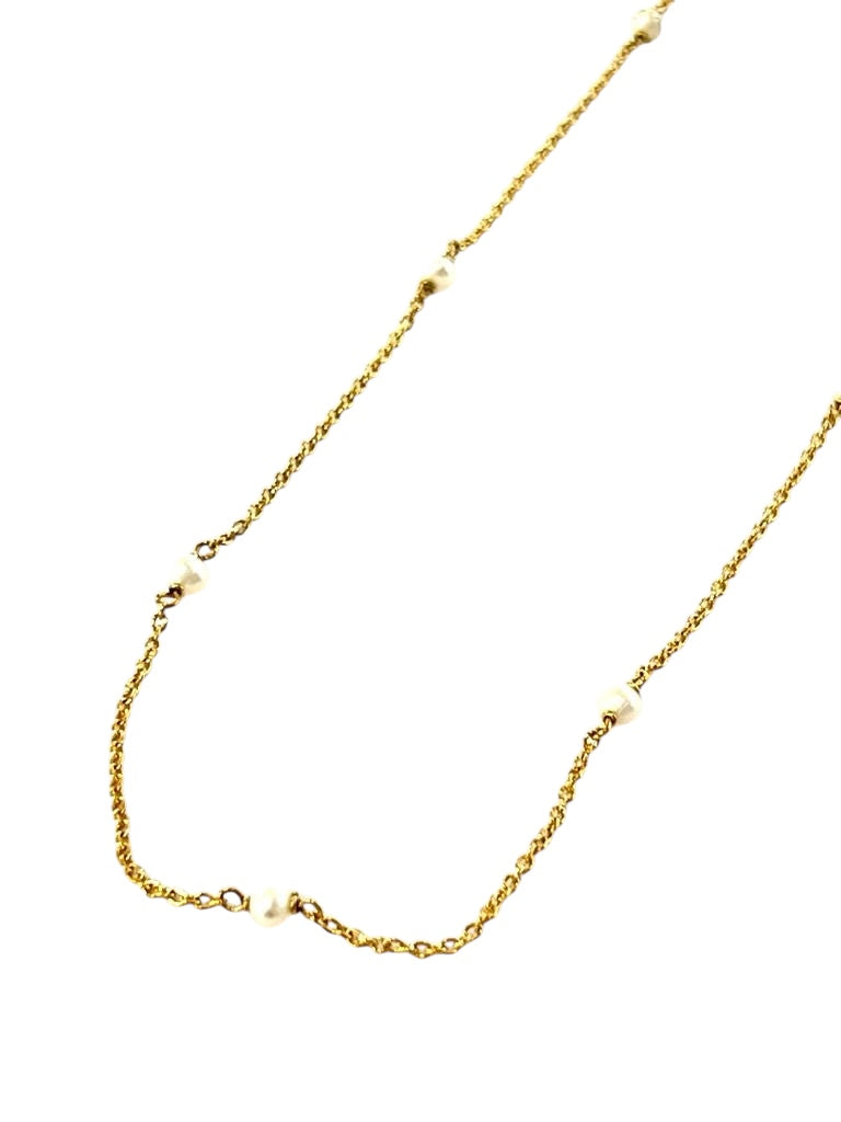 Gold Pearl Necklace