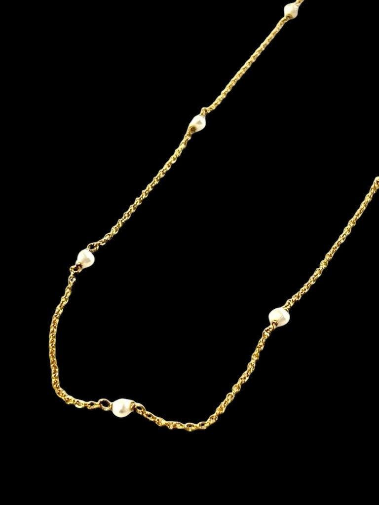 Gold Pearl Necklace