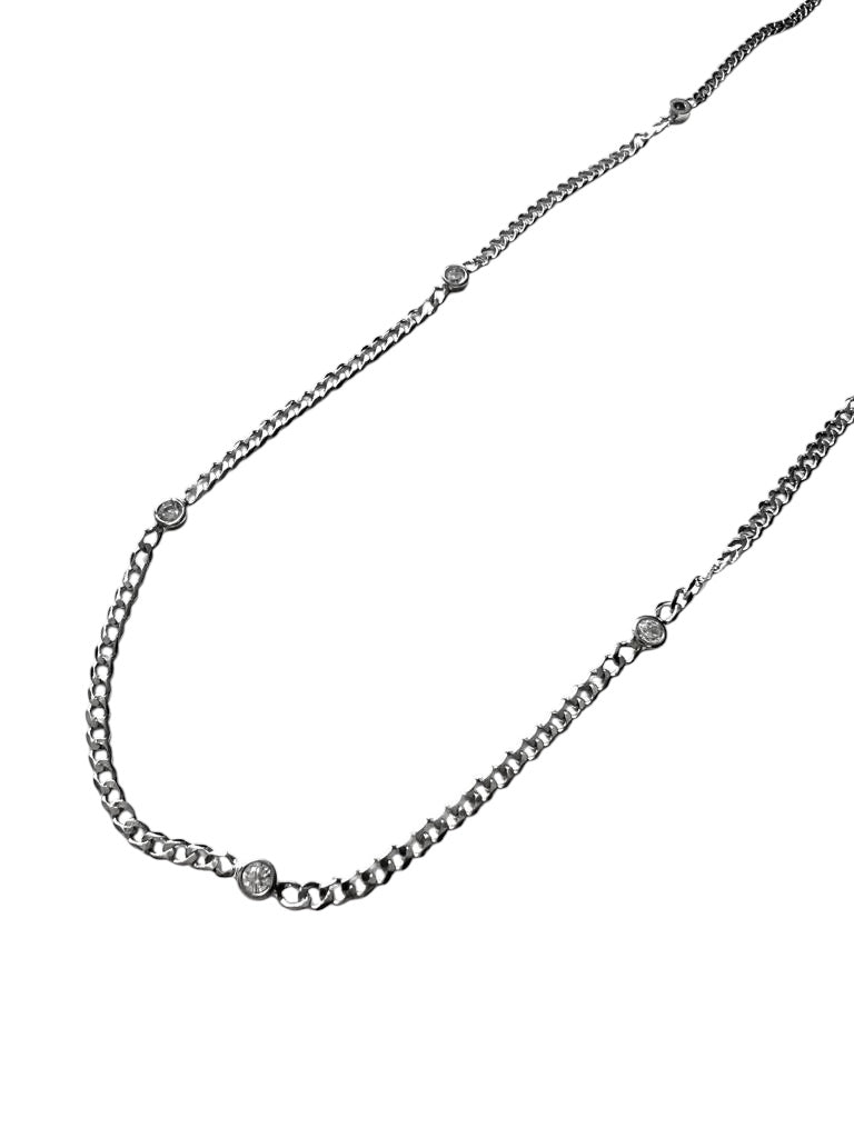 Silver Glitter Necklace