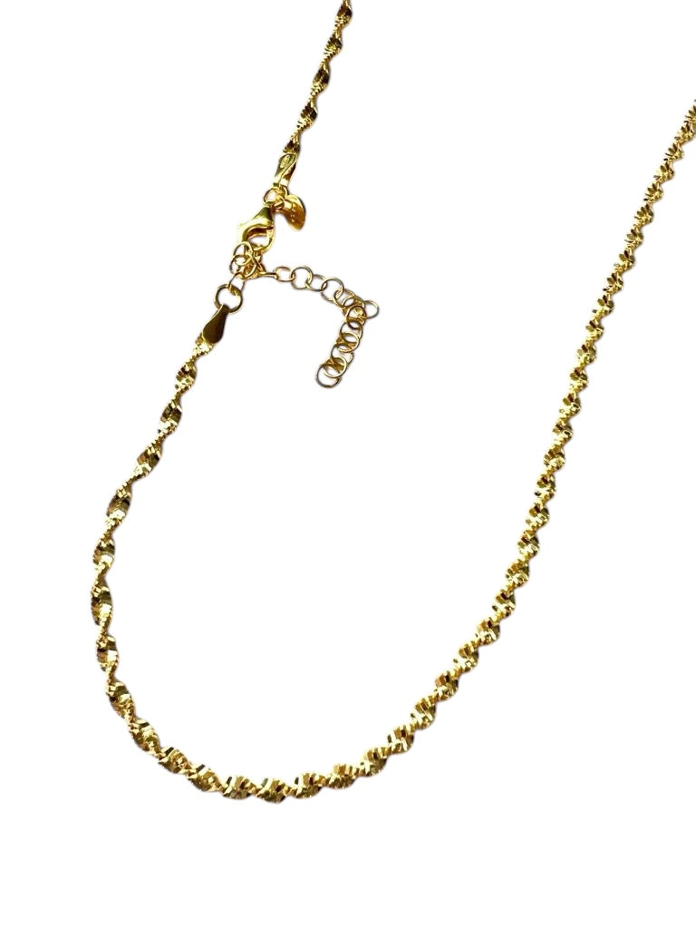 Twisted Necklace in Gold Silver