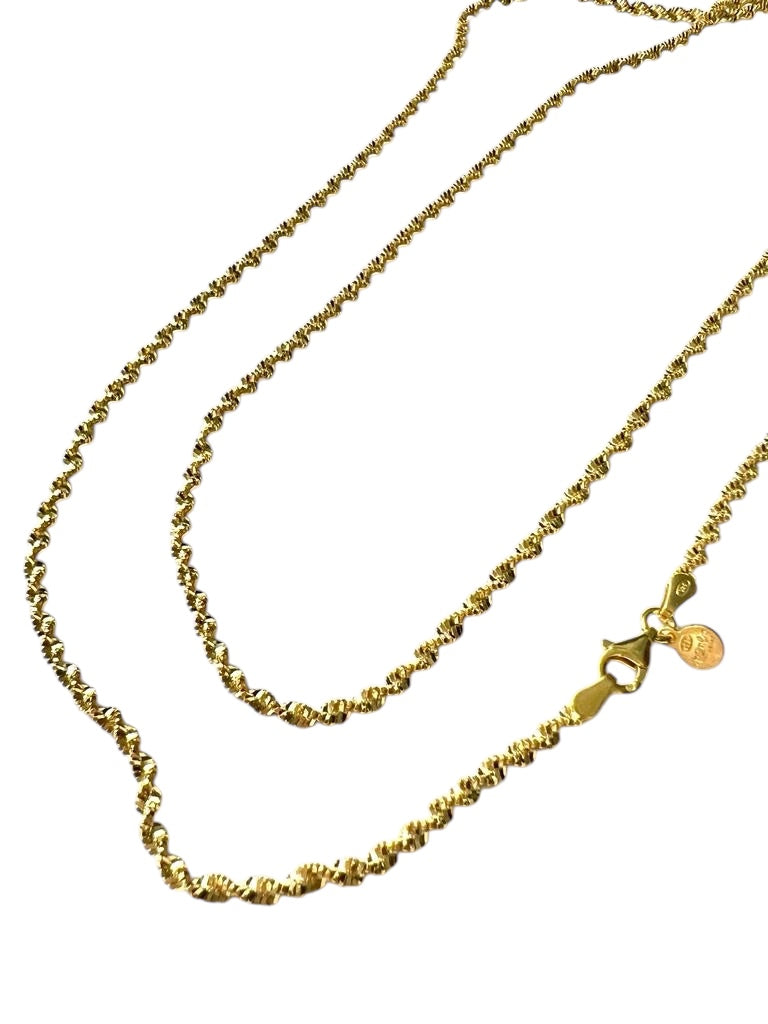 Twisted Necklace in Gold-Plated Silver