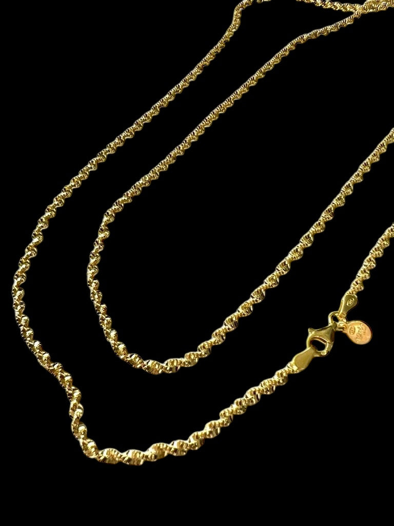 Twisted Necklace in Gold-Plated Silver