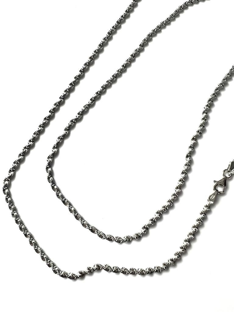 Twisted Silver Necklace