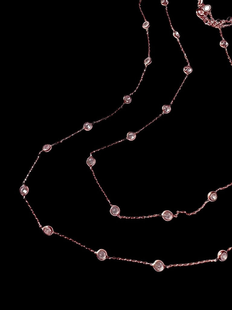 Sparkling Necklace in Pink Silver