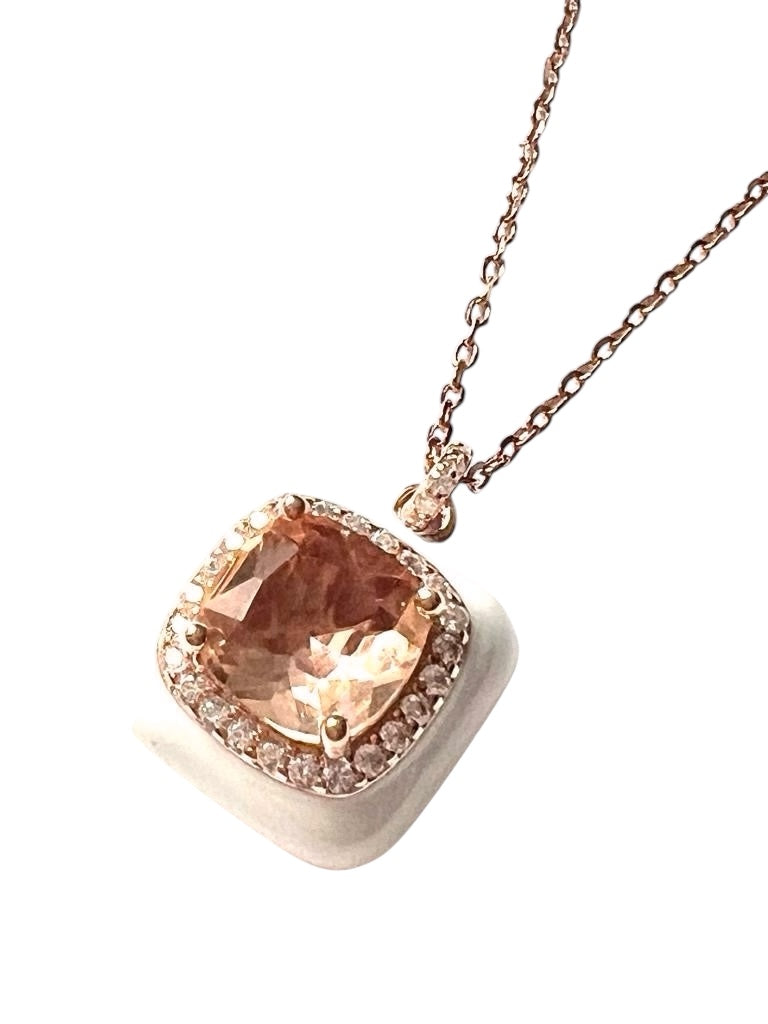 Carol Necklace in Rose Silver