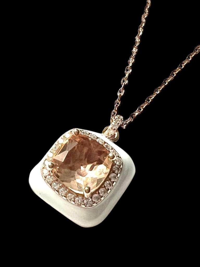 Carol Necklace in Rose Silver