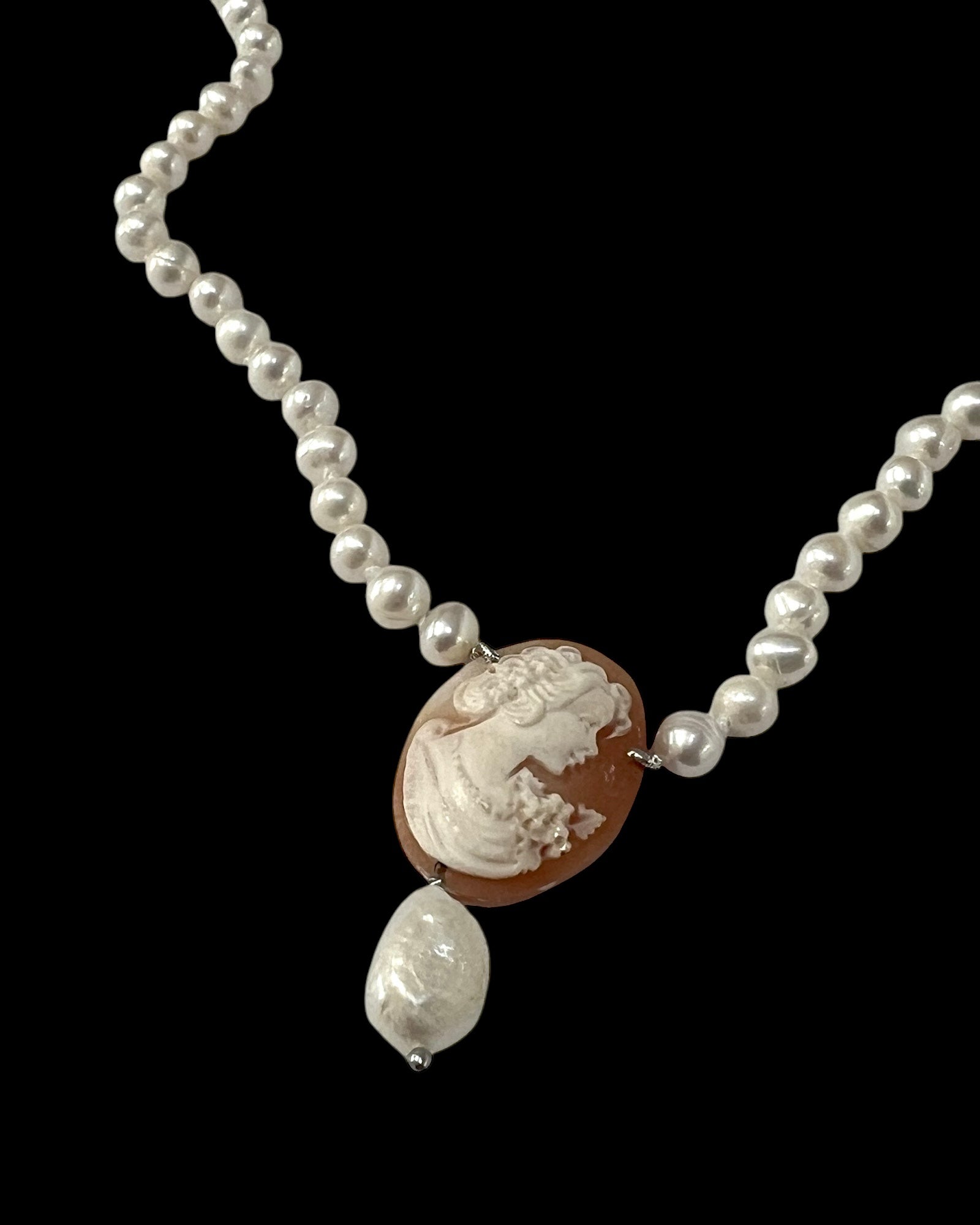 Silver Cameo Necklace